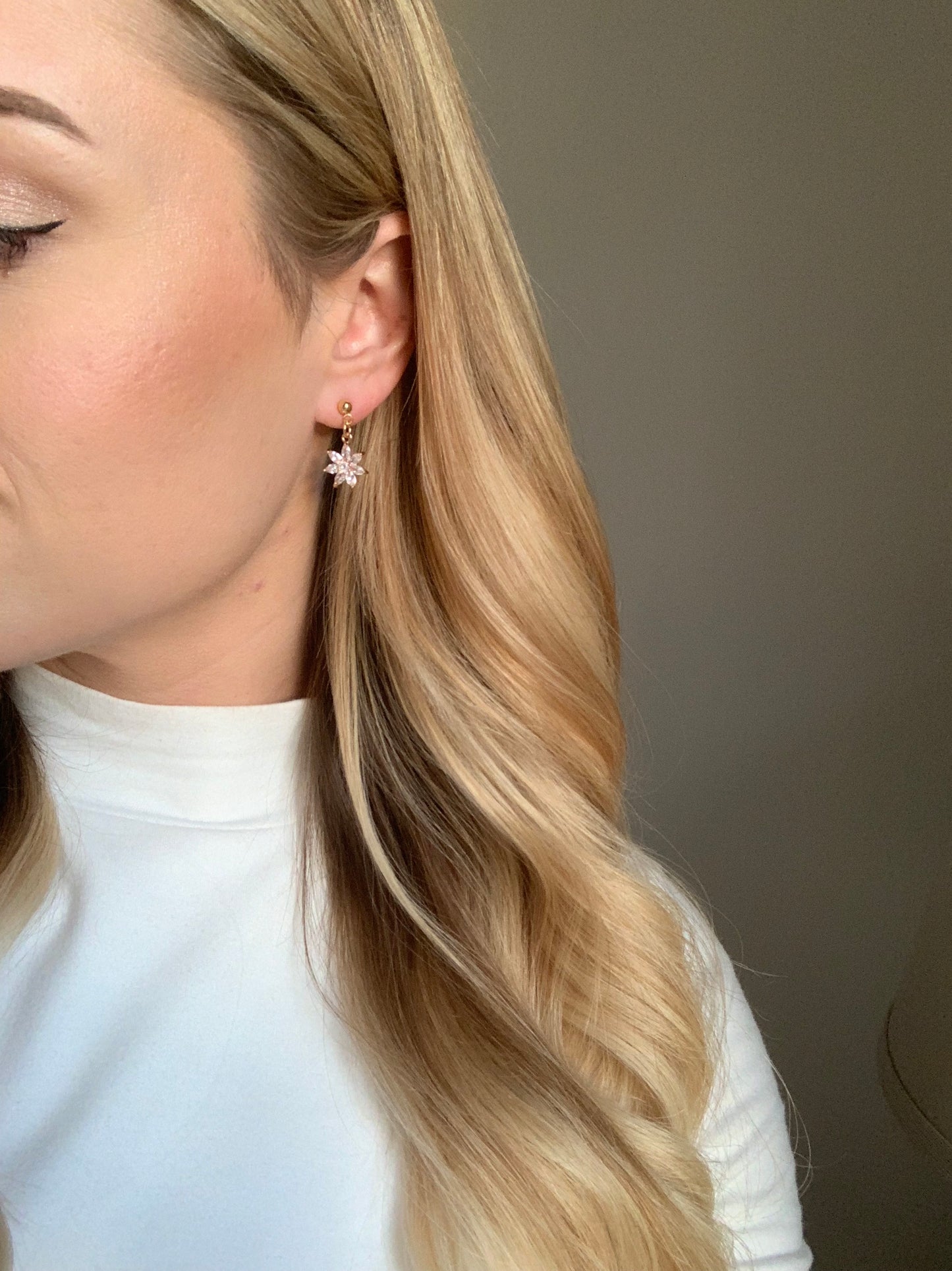 CRYSTAL FLOWER EARRINGS