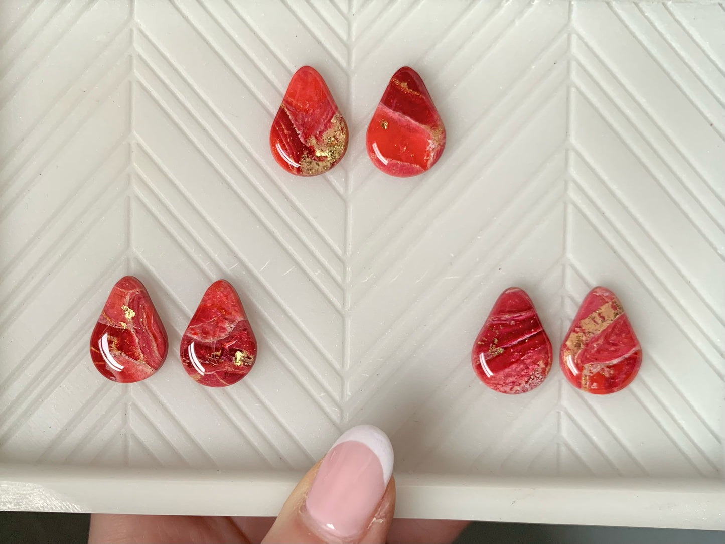 TEARDROP HOOPIES - RUBY QUARTZ