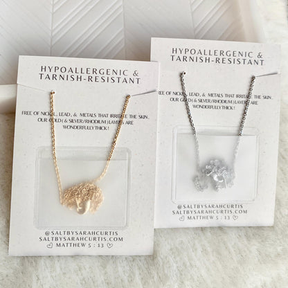 SPARKLY REINDEER NECKLACE | holiday pendant necklace | 18k gold or silver | dainty holiday necklace | cute Christmas necklace | holiday gift