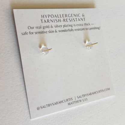 STAR & MOON STUDS | 18k gold | dainty stud earrings | gold stud earrings | celestial studs | dainty earrings | star and moon stud earrings