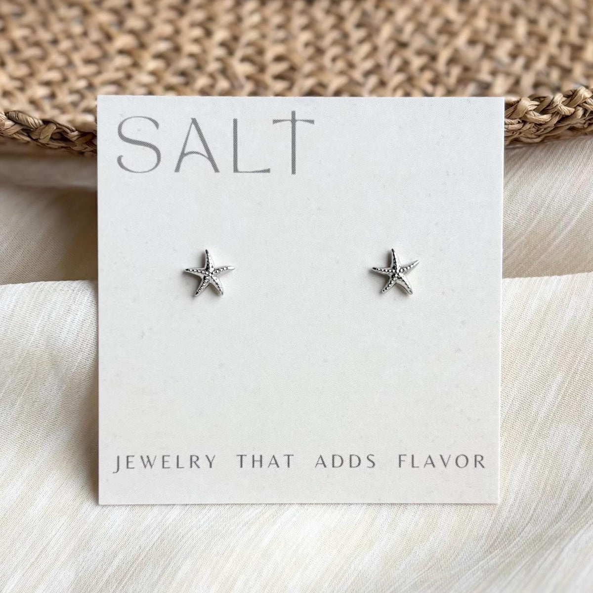 STARFISH STUDS | silver (rhodium) | dainty sea star stud earrings | tiny starfish earrings | coastal jewelry | beachy jewelry | ocean lovers
