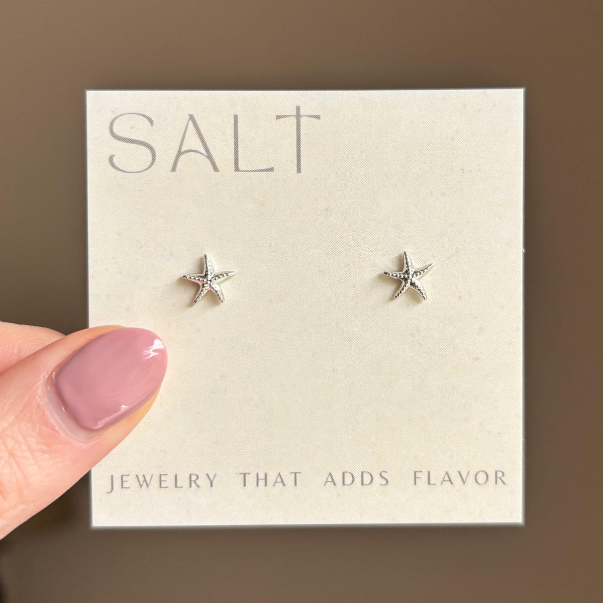 STARFISH STUDS | silver (rhodium) | dainty sea star stud earrings | tiny starfish earrings | coastal jewelry | beachy jewelry | ocean lovers