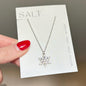 SPARKLY SNOWFLAKE NECKLACE | silver and platinum holiday holiday necklace | cute Christmas jewelry | Christmas necklace | holiday gifts