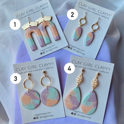 WATERCOLOR EARRINGS - ONE-OF-A-KIND PAIRS