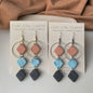 TRIPLE SCOOP HOOPS - turquoise